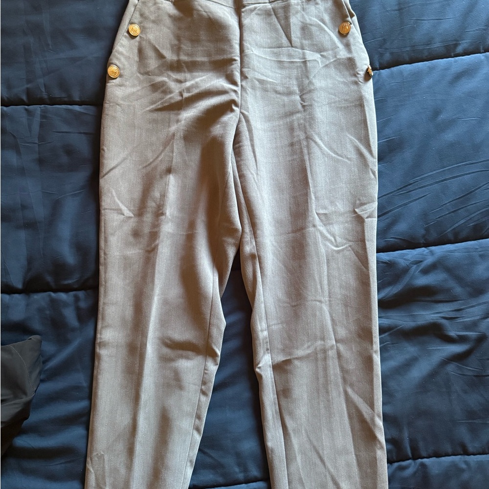 Zara gold button pants